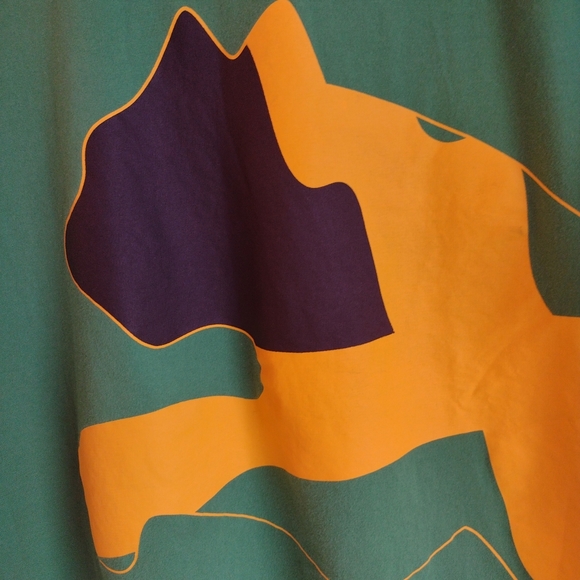 PUMA Men's Oversized Logo Tee. Jamaican Flag Colors, Green Yellow Black. 🔥LARGE - Picture 2 of 3